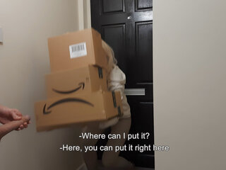 Amazon Delivery Girl Couldn't Resist Naked Jerking off | xHamster