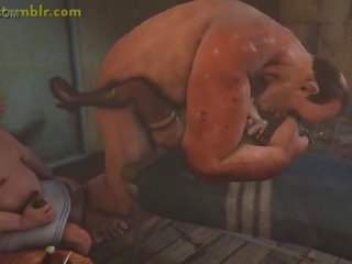 Lulu fodido difícil em 3d monstro sexo clipe animação