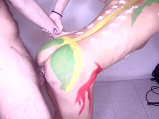 Painting em dela corpo: grátis hd porno vídeo 89