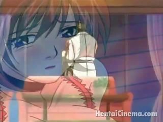 Pula buhok anime babaeng lobo sa marvellous lingeria pagkuha kulay-rosas nipps teased sa pamamagitan ng kanya swain