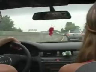 Blowjob in Car on the Highway, Free In Car HD Porn 14
