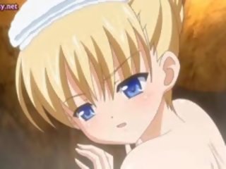 Blond divinity anime blir pounded