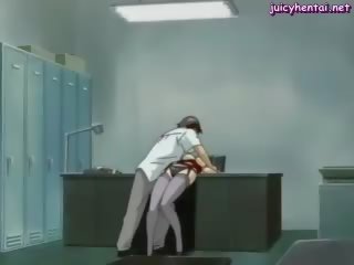 Animasi pornografi rambut pirang dengan kaus kaki stoking pengambilan sebuah peter